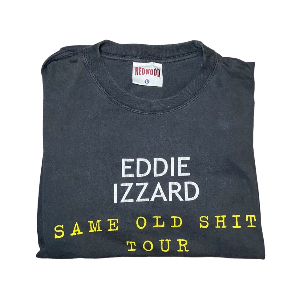 Y2K Vintage 2002 Eddie Izzard‎ European Circle Tour Black T-shirt Size Large - Picture 4 of 5